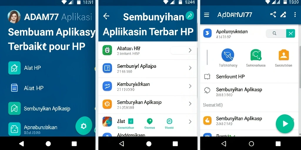 Tampilan antarmuka ADAM77 yang intuitif untuk menyembunyikan aplikasi.
