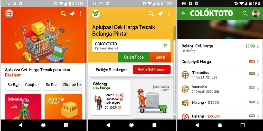 Antarmuka COLOKTOTO yang sederhana dan fungsional untuk cek harga.