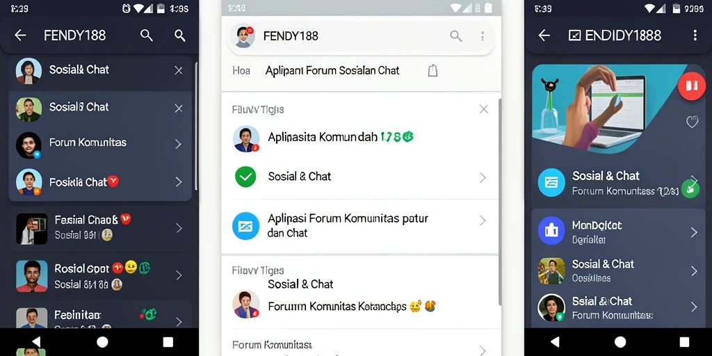Tampilan antarmuka FENDY188 dengan fitur forum komunitas yang menarik.