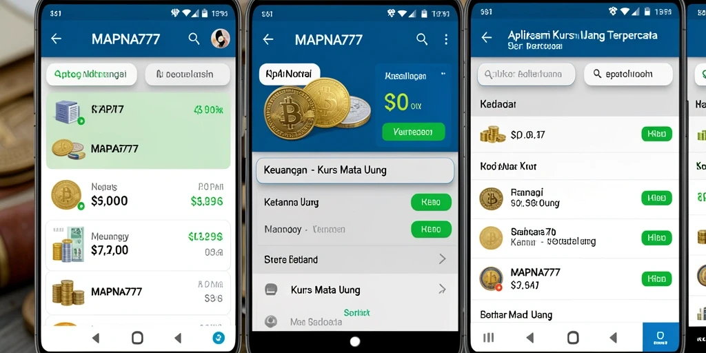 Antarmuka MAPNA777 yang menampilkan kurs mata uang dengan jelas.