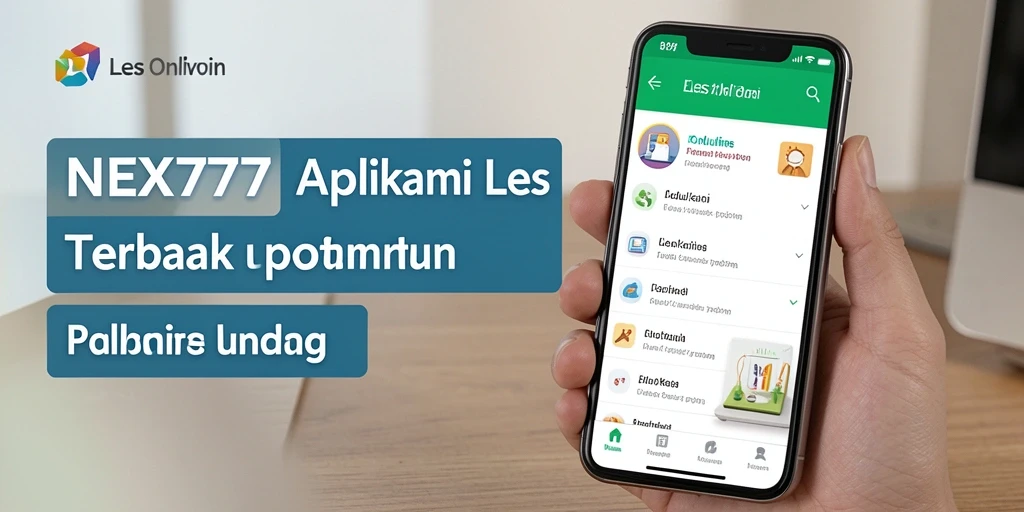 Antarmuka aplikasi NEX777 yang menarik dan interaktif untuk Les Online.