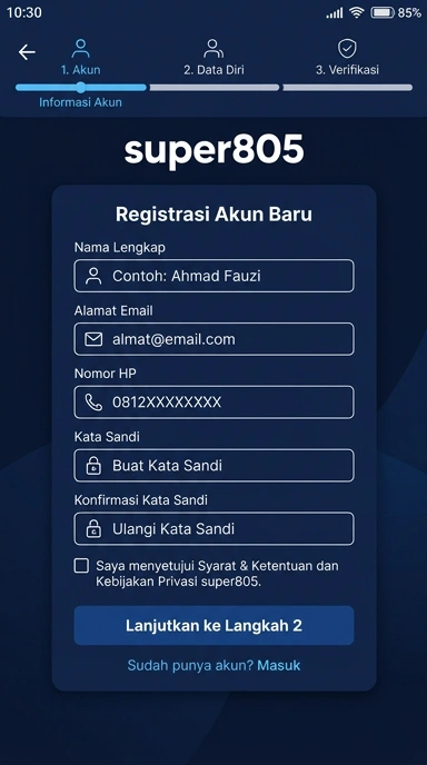 Daftar Akun Baru super805 Secara Mudah
