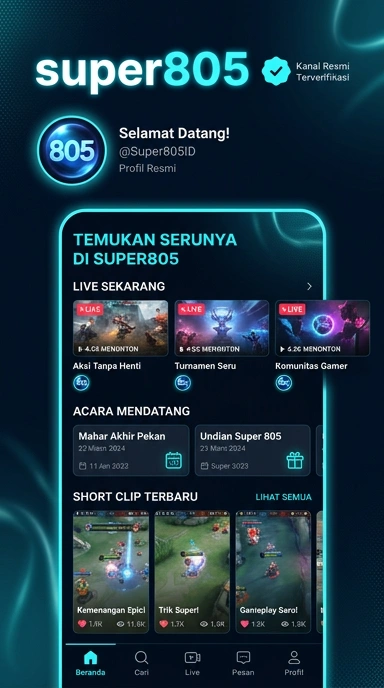 Kanal Resmi Super805 untuk Pengguna Android